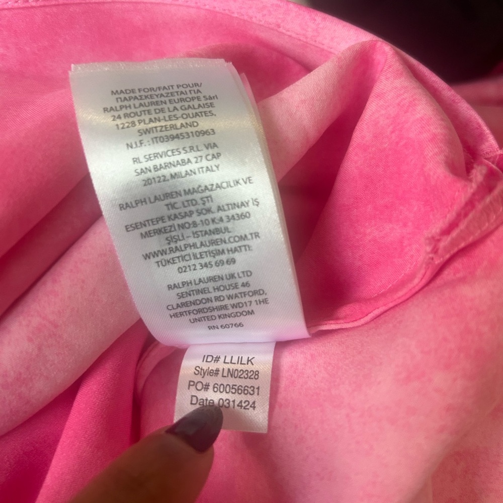 Ralph Lauren Pink Tie-Dye Maxi Slip /lounge spring lingerie Pajama Dress - Picture 6 of 6